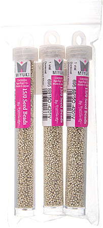 Miyuki Seed Beads Duracoat Galvanized Silver - 22g Vials