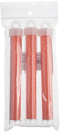 Miyuki Seed Beads Medium Salmon Pink Opaque Duracoat - 22g Vials