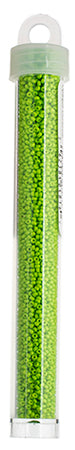 Miyuki Seed Beads Bright Lime Opaque Duracoat - 22g Vials