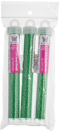 Miyuki Seed Beadd Spring Green Opaque Duracoat - 22g Vials
