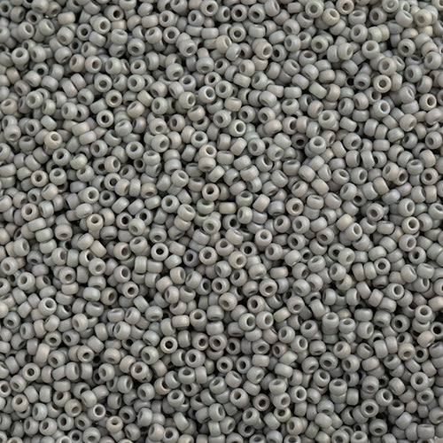 Miyuki Seed Beads Frosted Glazed/Rainbow Grey Matte AB - 22g Vials