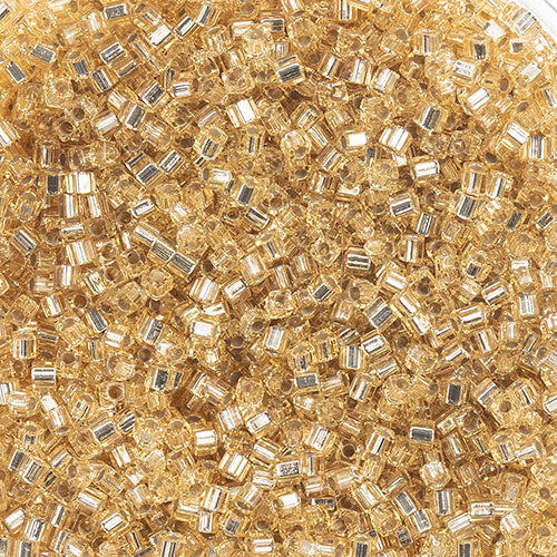 Miyuki Square/Cube Beads 1.8mm Gold Silverlined