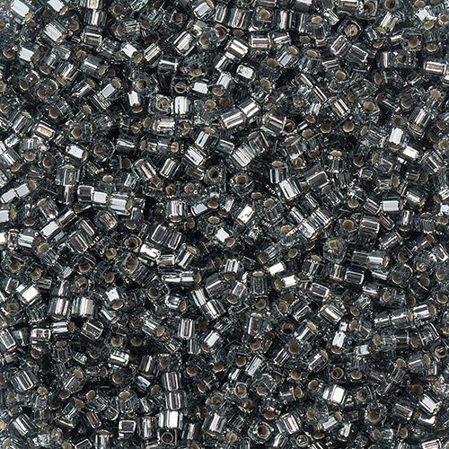 Miyuki Square/Cube Beads 1.8mm Grey Silverlined