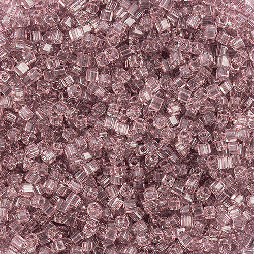 Miyuki Square/Cube Beads 1.8mm Smoky Amethyst Transparent AB Matte - apx 20g Vial