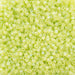 Miyuki Square/Cube Beads 1.8mm Chartreuse Transparent AB Matte - apx 20g Vial