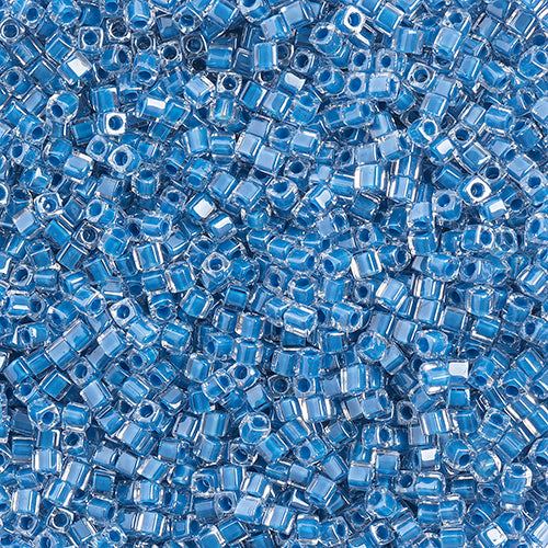 Miyuki Square/Cube Beads 1.8mm Sapphire Luster - apx 20g Vial