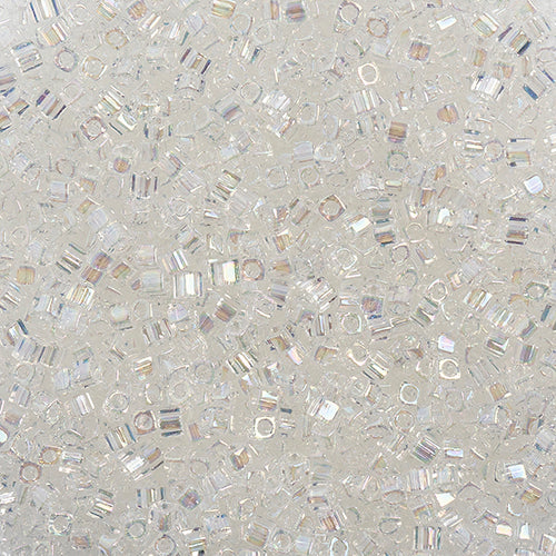 Miyuki Square/Cube Beads 1.8mm Crystal Transparent AB