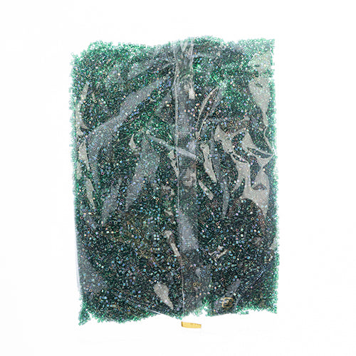 Miyuki Square/Cube Beads 1.8mm Dark Green Transparent AB