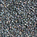 Miyuki Square/Cube Beads 1.8mm Black Grey Opaque AB Matte - apx 20g Vial