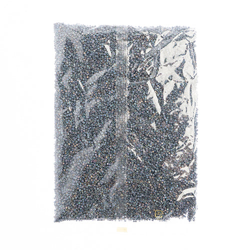 Miyuki Square/Cube Beads 1.8mm Black Grey Opaque AB Matte