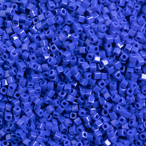 Miyuki Square/Cube Beads 1.8mm Cobalt Blue Opaque - apx 20g Vial