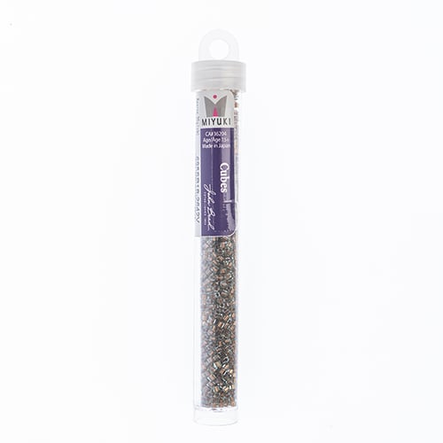 Miyuki Square/Cube Beads 1.8mm Peanut Luster - apx 20g Vial