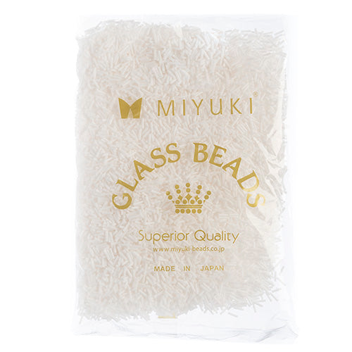 Miyuki Slender Bugle 1.3x6mm Chalk White Opaque