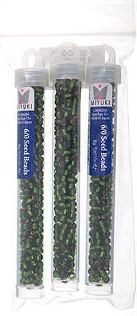 Miyuki Seed Bead 6/0 Approx .22g Olive Silver Lined