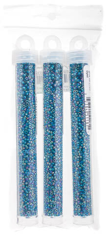 Miyuki Seed Bead 11/0 Approx .22g Blue AB Lined-Dyed
