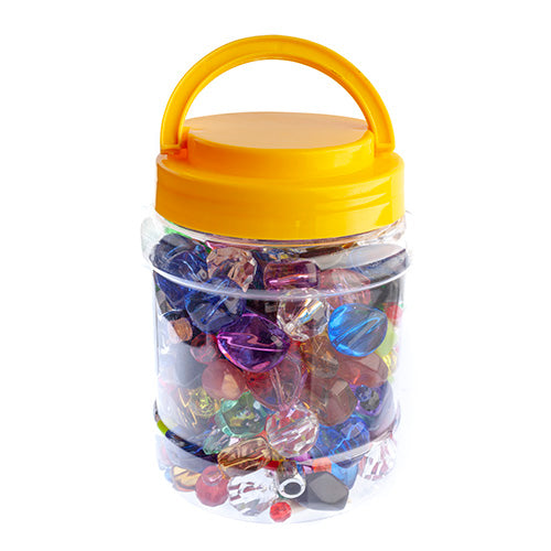 Acrylic Treasure Bead Assortment Jar Approx . 350g