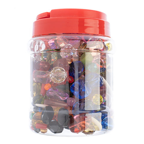 Acrylic Treasure Bead Assortment Jar Approx . 350g