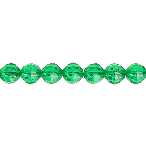 Plastic Facetted Bead 6mm 