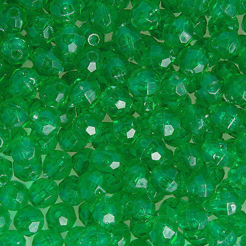 Plastic Facetted Bead 6mm