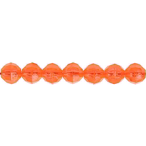 Plastic Facetted Bead 6mm 