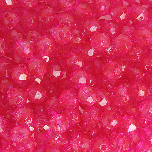 Plastic Facetted Bead 6mm