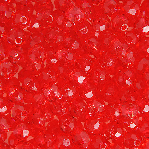 Plastic Facetted Bead 6mm