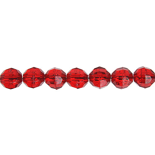 Plastic Facetted Bead 6mm 