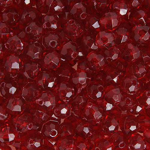 Plastic Facetted Bead 6mm