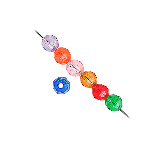 Plastic Facetted Bead 6mm 