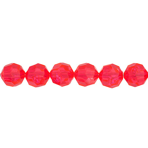 Plastic Facetted Beads 10mm Transparent