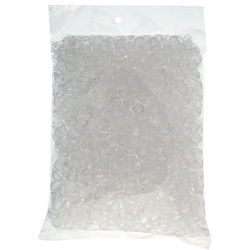 Plastic Facetted Beads 10mm Transparent