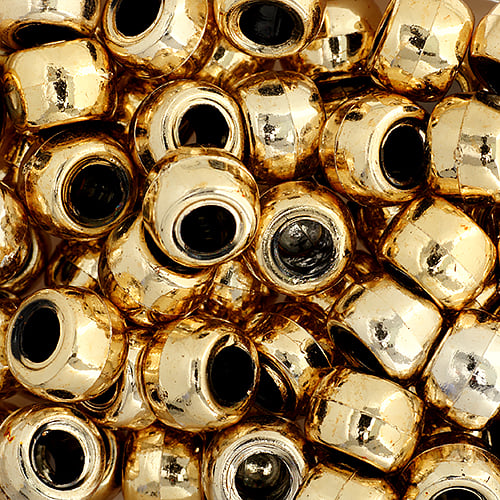 Crow Bead/Pony Bead 9mm Metalized