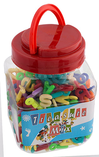 Jar - Alphabet Bead Mix Multi 340pcs