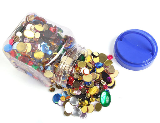 Jar - Gem Mix Flat Acrylic Stones Multi 250g