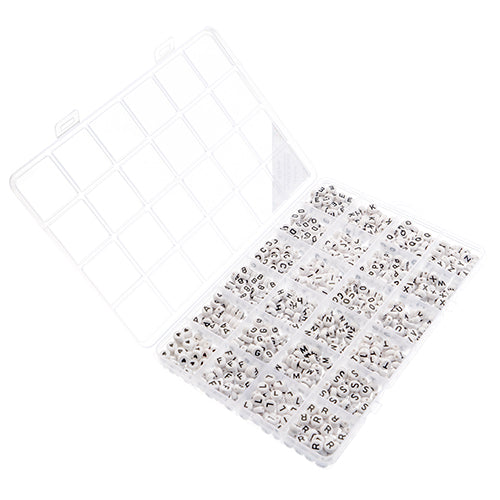 Bead Box - Plastic Alphabet 4x7mm apx. 910pcs