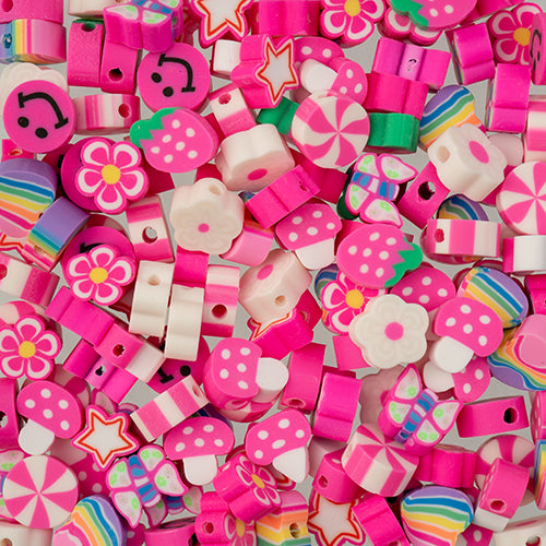 Craft Beads Clay Mix Shapes 120pcs