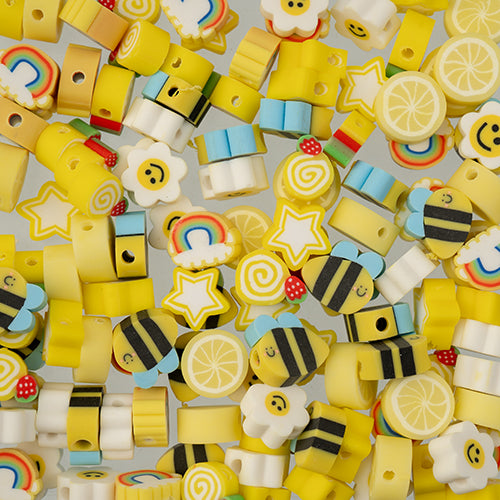 Craft Beads Clay Mix Shapes 120pcs