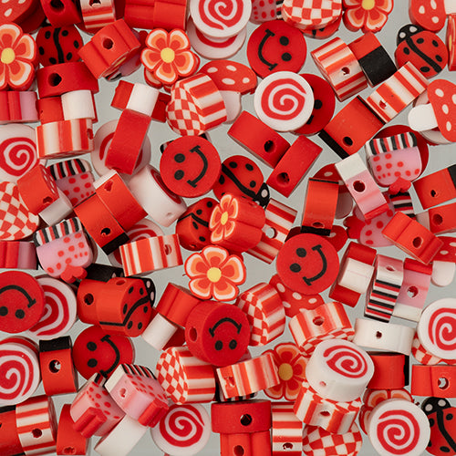 Craft Beads Clay Mix Shapes 120pcs