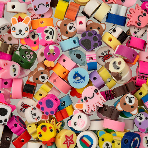 Craft Beads Animal Clay Mix Shapes 120pcs Multicolor