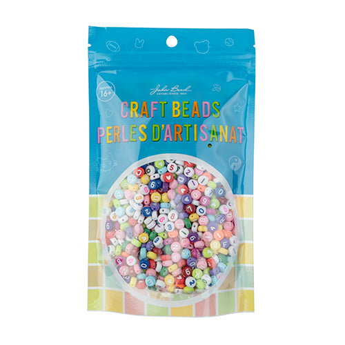 Craft Beads Multi Mix 130g Numbers/Letters Multicolor