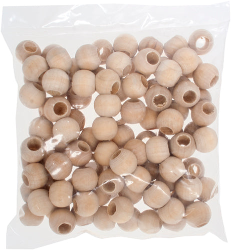 Wooden Beads Round 16mm Raw