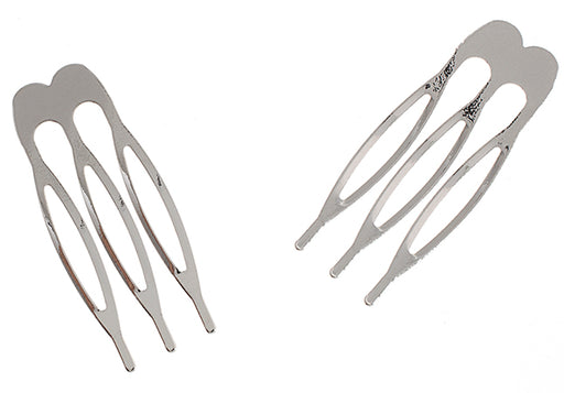 Hair Comb Metal Rhodium