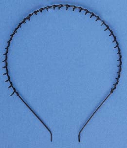 Hair Band Metal Black With Wire Teeth