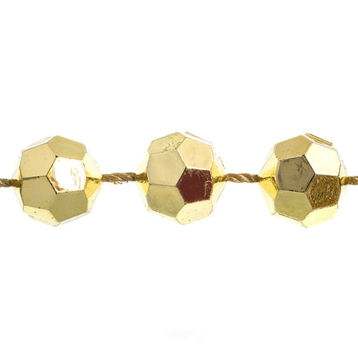 Facet Pearls Fused 10mm Gold