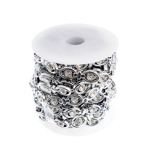 Plastic Trim - Eye W/ Stone 5yds 17mm