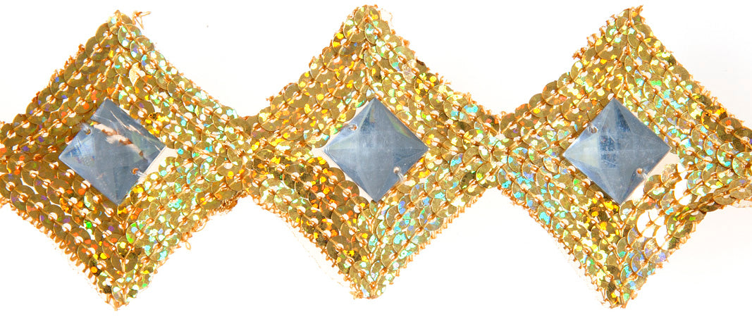 Sequin Trimming Diamond Shape 5.5cm  Hologram