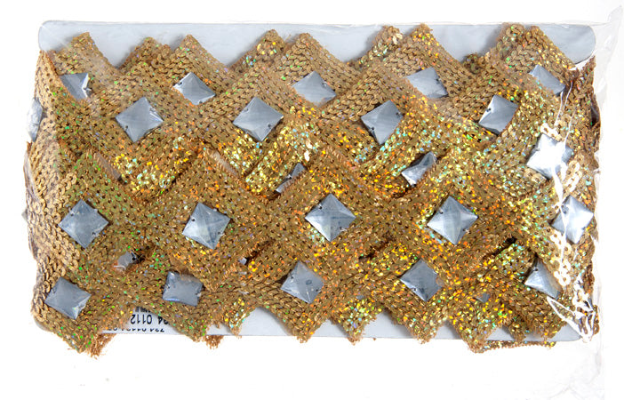 Sequin Trimming Diamond Shape 5.5cm  Hologram