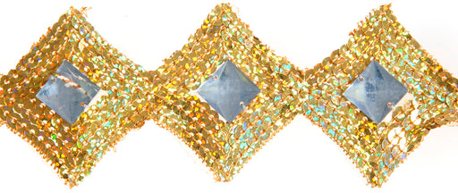 Sequin Trimming Diamond Shape 5.5cm  Hologram