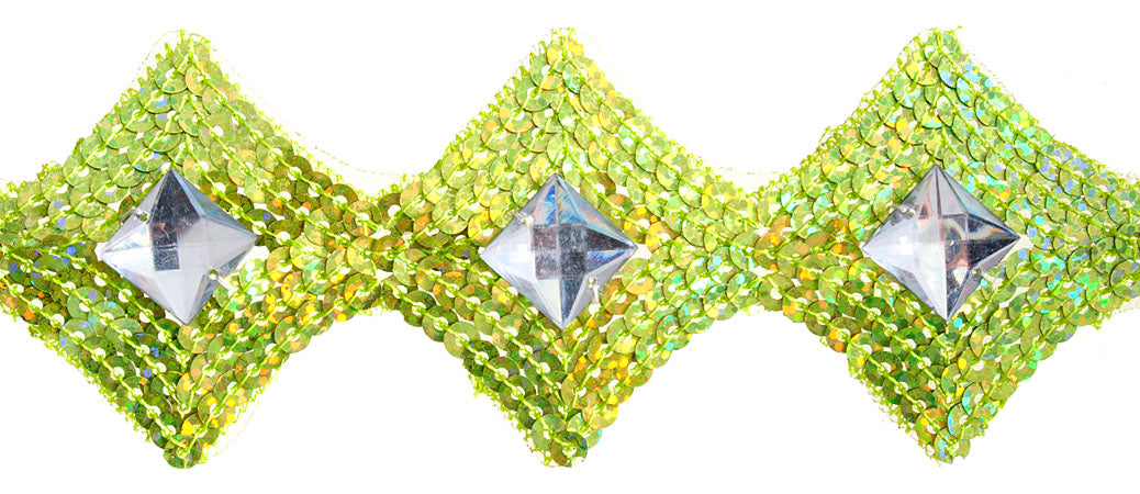 Sequin Trimming Diamond Shape 5.5cm  Hologram