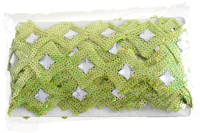 Sequin Trimming Diamond Shape 5.5cm  Hologram